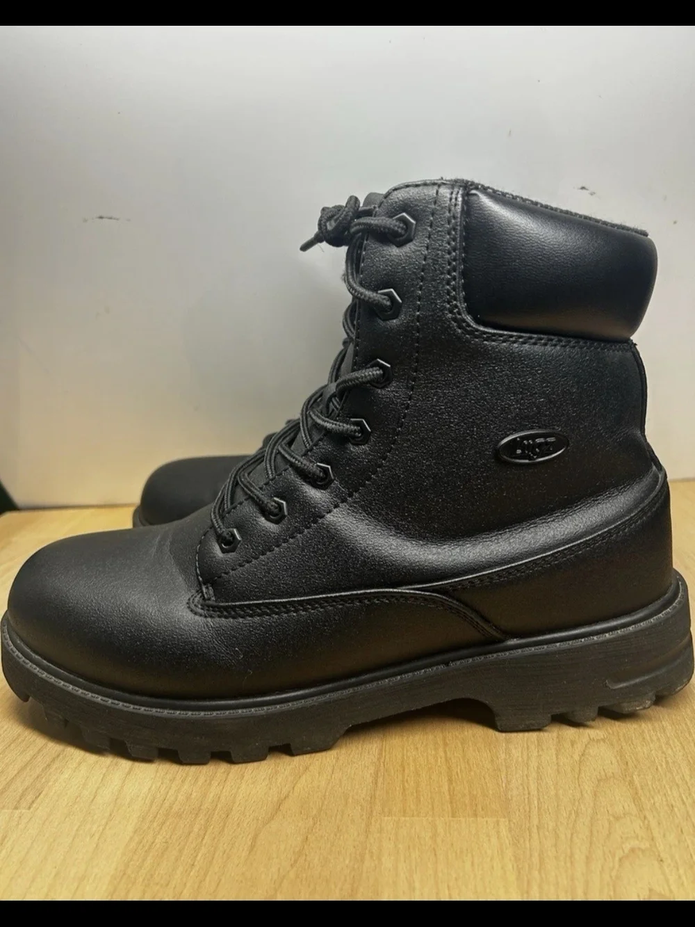 Lugz Slip Resistance Men's Black Lace-Up Work Boots